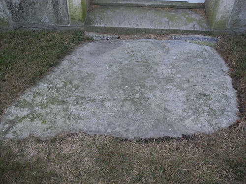 Field stone in front of lower door by midgefrazel