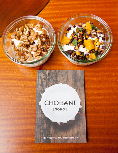 Chobani at home: Fig & Walnut and Pistachio + Chocolate yogurts