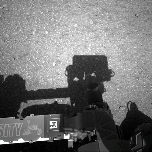Mars rover first image from navigation camera