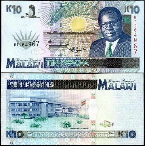 10 Kwacha MALAWI 1995, Pick 31