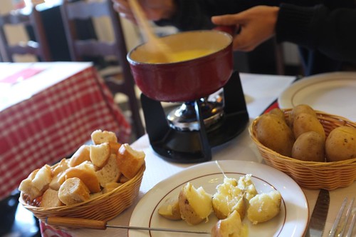 cheese fondue lunch at Flagrant Delice