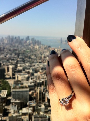 engagement ring at the top of the Empire State Building