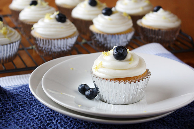 lemon blueberry cupcakes.