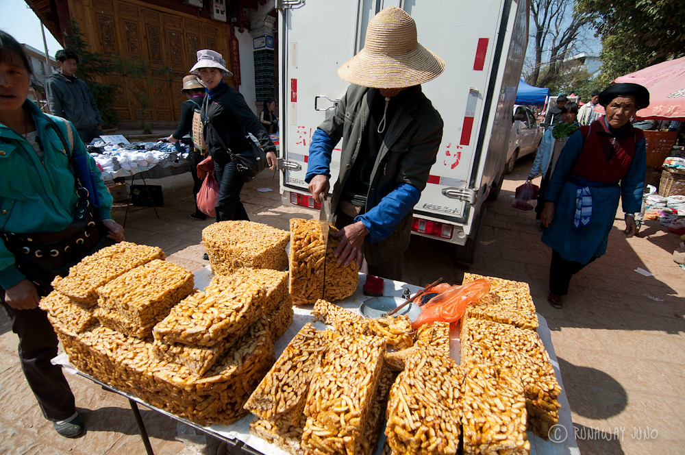 snacks for sale in Shaxi market