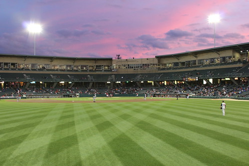 sunset from centerfield