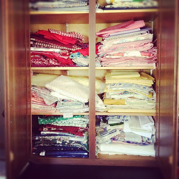 Fabric shopping at my grandma's house.  #sewing #awesome #family