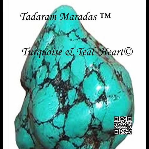 Florence and Normandie Turquoise and Teal Heart (C) by Tadaram Alasadro Maradas