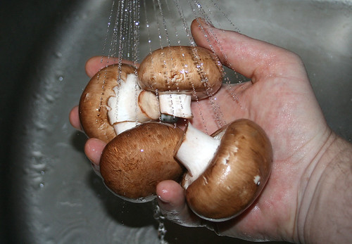 16 - Pilze abbrausen / Wash mushrooms