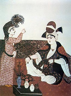 dar anahita-al-qurtubiyya-1720 & 1745 - Abdullah Buhari-seated woman with servant-Buhari-Haseki_Sultan