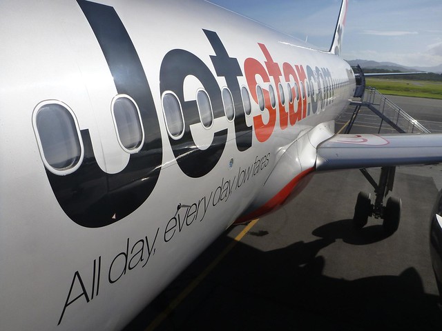 Boarding Jetstar Airbus A320 aircraft
