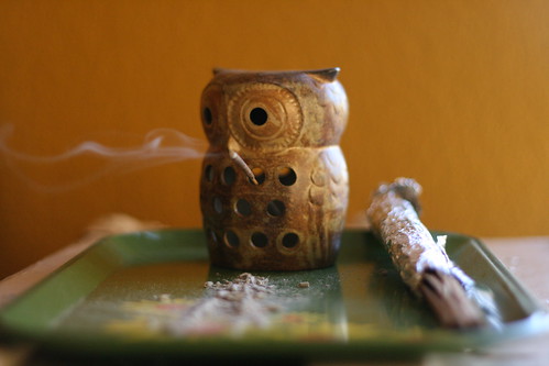 owl incense burner
