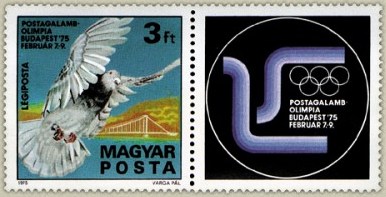 Známky Maďarsko 1975, Olympiáda poštových holubov