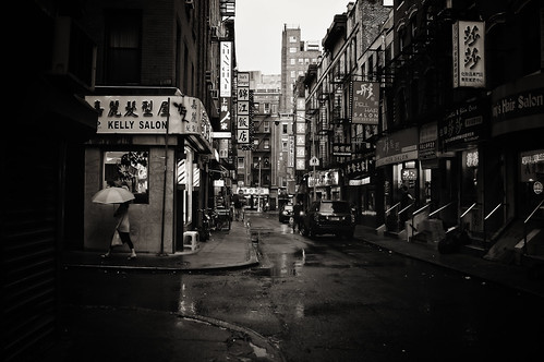 Rain on Pell Street - Chinatown - New York City