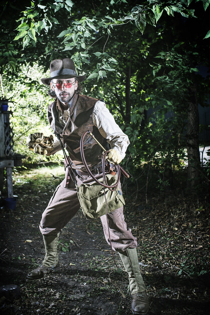This year's costume for our annual steampunk Party... Steampunk Indiana Jones