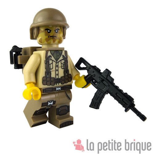 Lego Custom Minifig US Soldier using different custom parts. by La Petite Brique