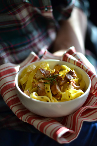 Pasta with chanterelle