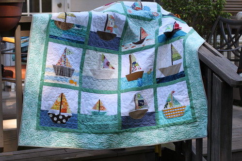 Finished Sailboat Quilt for do. Good Stitches Bliss Circle