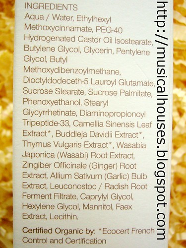 enavose sunbrella uv mist spf45 ingredients