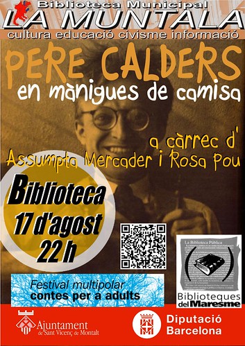 Pere Calders en mànigues de camisa @ 17 agost 22 h. by bibliotecalamuntala