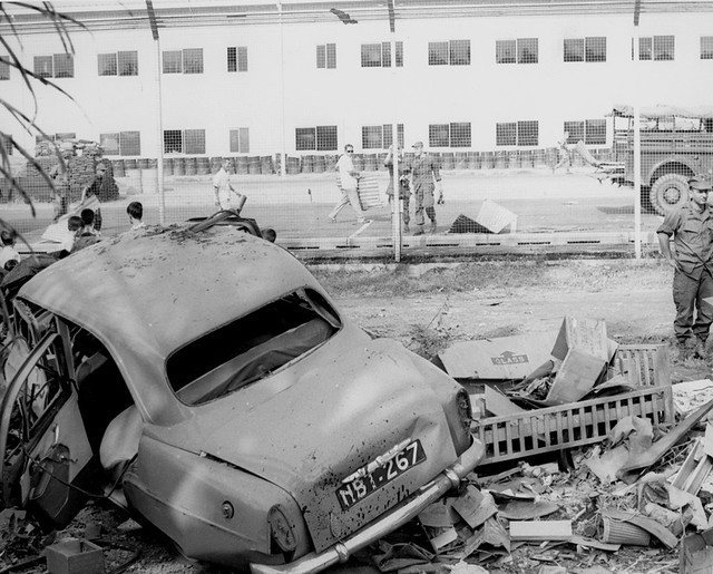 A Vietnamese house and car, across the fence from the MACV Headquarters, 18 Feb. 1968