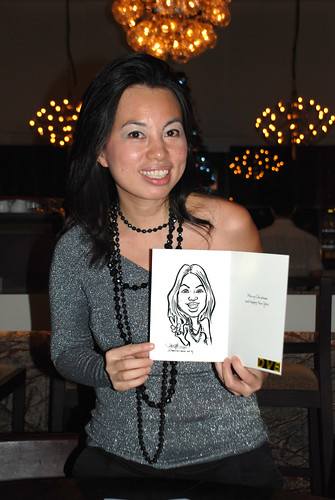 caricature live sketching for DVB Christmas party - 1