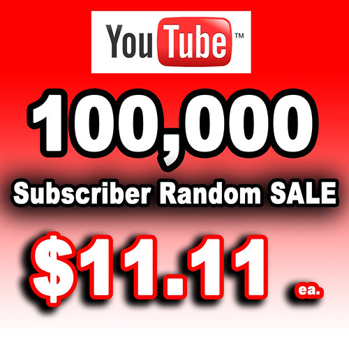 100,000 YouTube Subscribers Sale