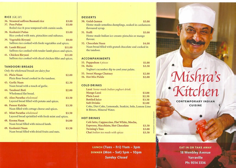Mishra's menu 1 1