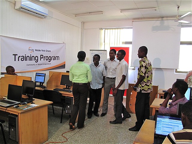 Students of the first training program of Mobile Web Ghana