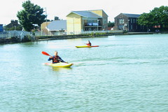 Kayaks on Yeadon Tarn