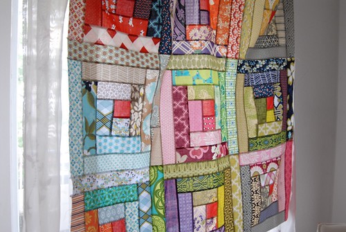 My personal Scrap Attack Log Cabin Quilt