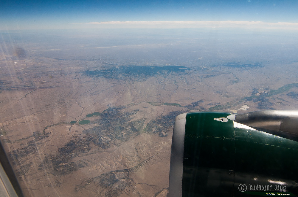 Aerial View of Wyoming toward Colorado, USA