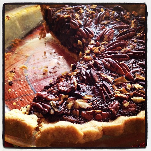Life is good. Chocolate-bourbon pecan pie. by ConserVentures