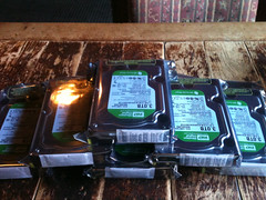 I should have some breathing room now. 18TB of new storage. Woot!
