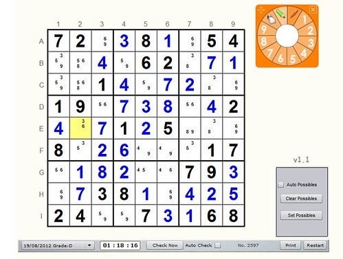 Unsolved sudoku 3