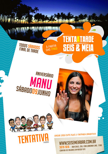 Flyer Aniversário - Seis & Meia bar by chambe.com.br