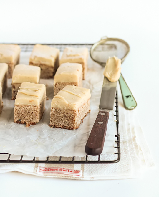 Spiced Blondies with Chai Infused Ganache