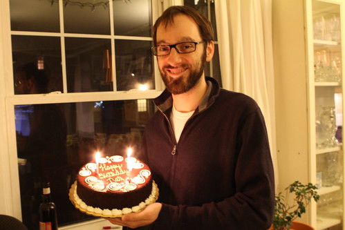 Nate with Birthday Cake