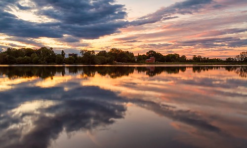  無料写真素材, 自然風景, 河川・湖, 朝焼け・夕焼け, 反射・鏡像, 風景  イギリス  