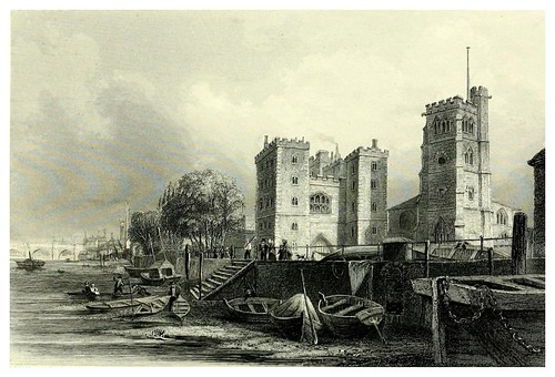 010-Palacio e iglesia de Lambeth- A topographical history of Surrey 1878-Vol 3- Edward Wedlake Brayley