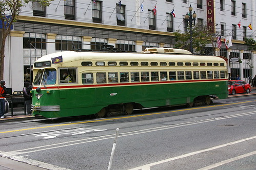 MUNI PCC streetcar near 8th and Hyde Sta, San Francisco, California, United States /Aug 21, 2012