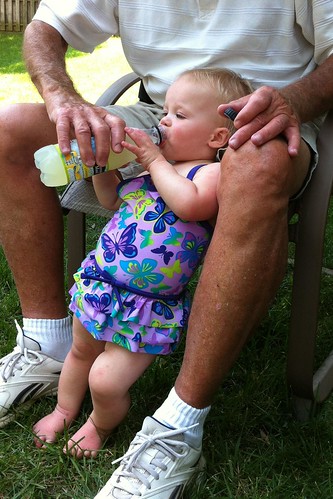 We've discovered that Lucy REALLY likes lemonade.
