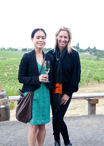 CEO of Iron Horse Vineyards, Joy Sterling and I