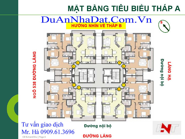 Mặt bằng điển hình chung cư 88 láng hạ tháp A | DuAnNhaDat.Com.Vn - Tư vấn mua bán liên hệ Anh Tuyền 0989.61.3696