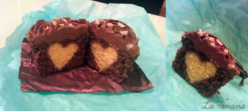 Cupcake chocolate con corazón