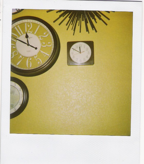 clocks polaroid