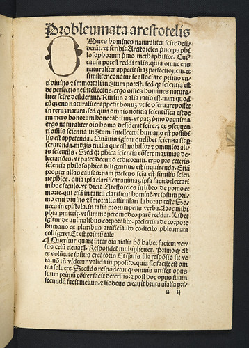 Ink initial in Aristoteles [pseudo-]: Problemata