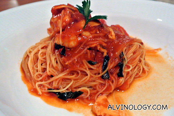 Capellini: Angel hair Pasta with Lobster Ragout ‘Sardinia’ style