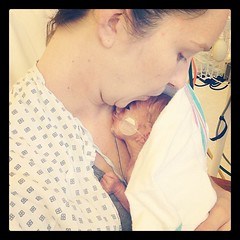 Mommy & baby girl Avery. Day 12. #preemie #twins