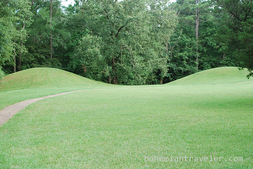 American Indian mounds along the Natchez Trace in Mississippi