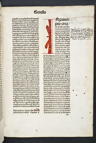 Manuscript annotations in Biblia latina